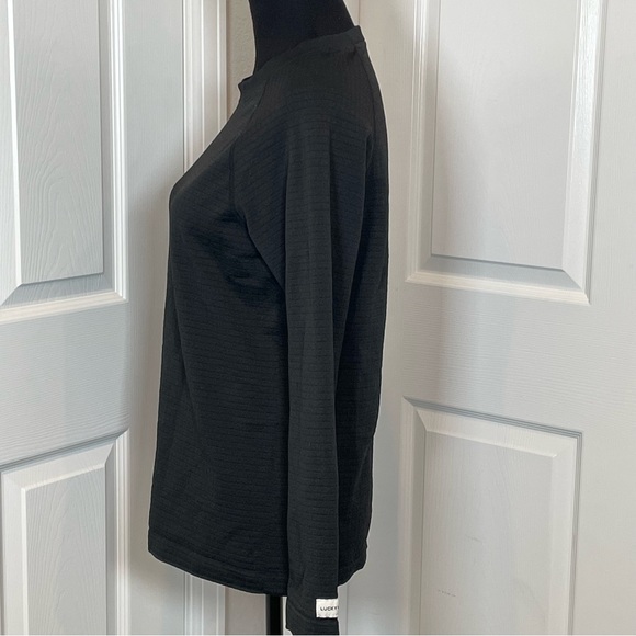 Lucky Brand Black Ribbed Sweatshirt Size XL (Juniors) - Picture 2 of 6